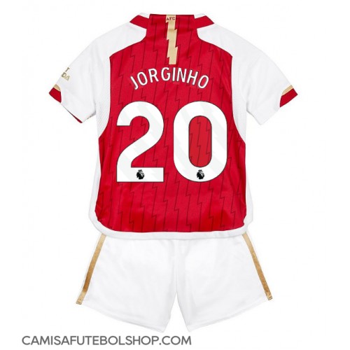 Camisa de time de futebol Arsenal Jorginho Frello #20 Replicas 1º Equipamento Infantil 2023-24 Manga Curta (+ Calças curtas)